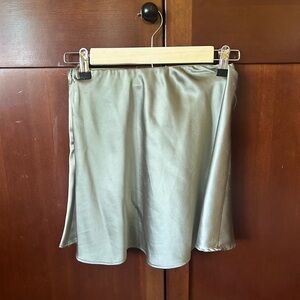 Satin Green Skirt